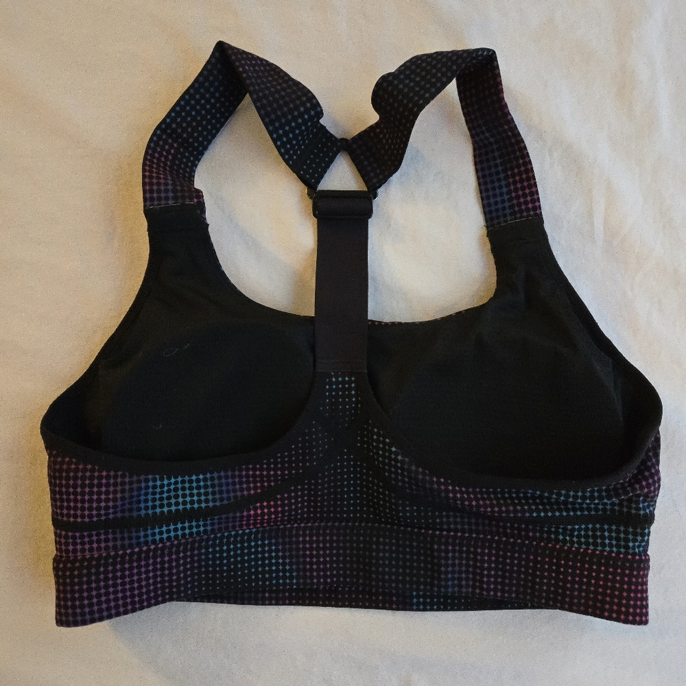 Sweaty Betty Power Medium Impact Black Gradient Neon Dot Sports Bra NAT1 - Picture 4 of 10